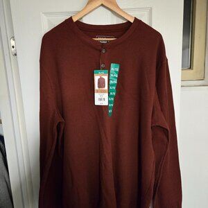 NWT Eddie Bauer XL Waffle Knit Henley Shirt (26" PTP)